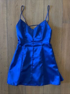 Hemline Royal Blue Dress- size S